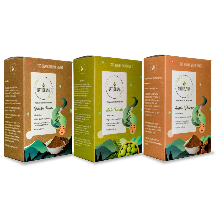 Naturenna Amla Reetha Shikakai Combo — gallery image