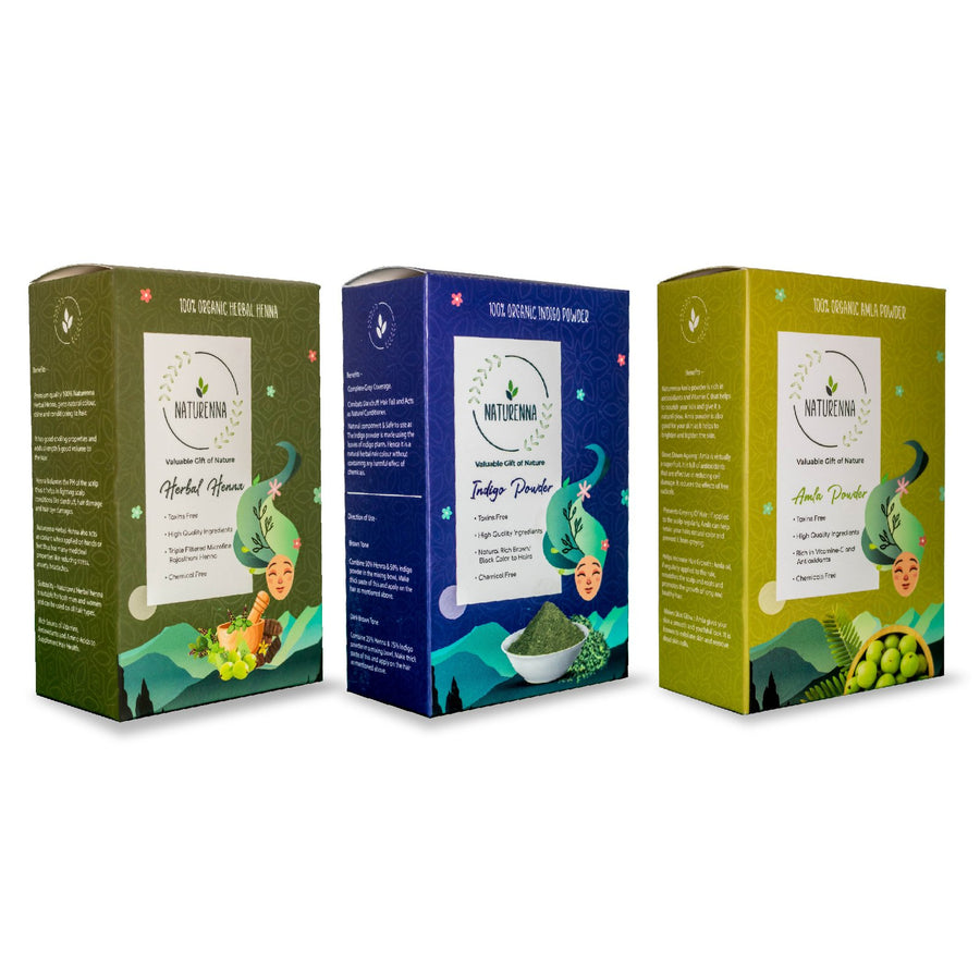Naturenna Amla, Herbal Henna & Indigo Kit — gallery image